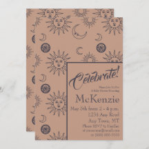 Elegant Sun en Moon Celestial Baby shower