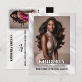 Elegant Sunburst Pageant Promo Postcard Briefkaart (Voorkant / Achterkant)