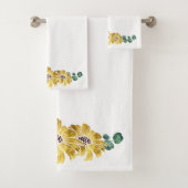 Elegant Sunflower Bathroom Towel Set Bad Handdoek (Insitu)