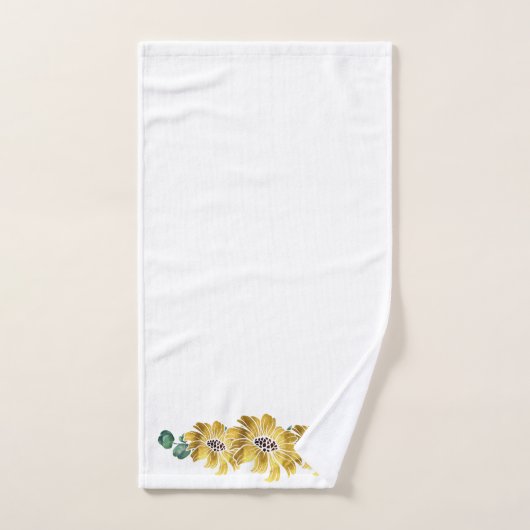 Elegant Sunflower Bathroom Towel Set Bad Handdoek (Handdoek)
