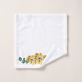 Elegant Sunflower Bathroom Towel Set Bad Handdoek (Wasdoekje)