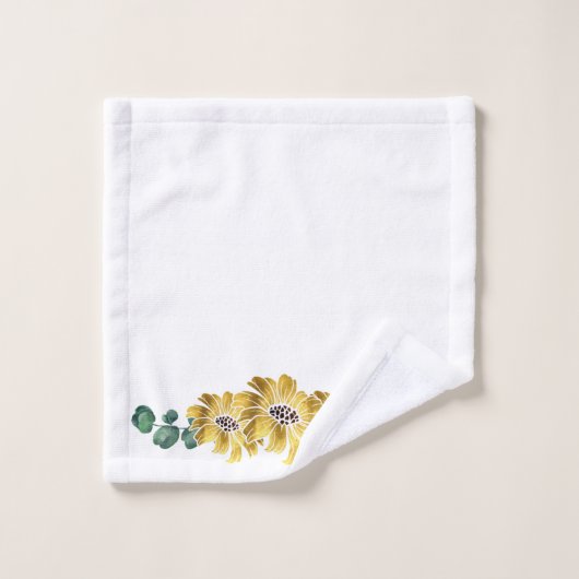 Elegant Sunflower Bathroom Towel Set Bad Handdoek (Wasdoekje)