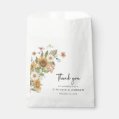 Elegant Sunflower Bedankzakje (Voorkant)