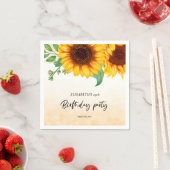 Elegant Sunflower Birthday Party Servet (Insitu)