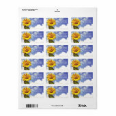 Elegant Sunflower Boho Persoonlijk retouradres Etiket (Full Sheet)
