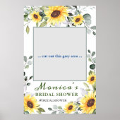 Elegant Sunflower Boho Vrijgezellenfeest Photo Pro Poster (Voorkant)