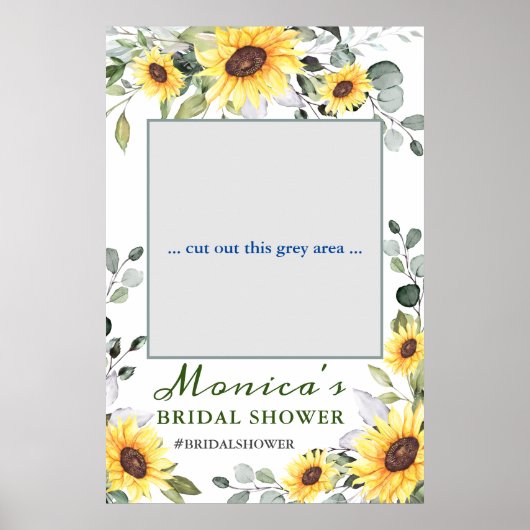 Elegant Sunflower Boho Vrijgezellenfeest Photo Pro Poster (Voorkant)