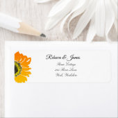 Elegant Sunflower bruiloft Return Address Label (Insitu)