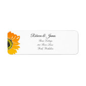 Elegant Sunflower bruiloft Return Address Label (Voorkant)