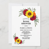 Elegant Sunflower Burgundy Roos Vrijgezellenfeest Kaart (Voorkant)