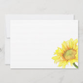 Elegant Sunflower Casual buitenshuis bruiloft Kaart (Achterkant)