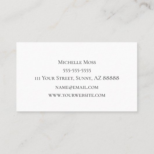 Elegant Sunflower Country Florence Visitekaartje (Achterkant)