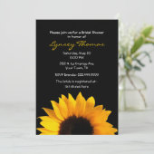 Elegant Sunflower Custom Vrijgezellenfeest Kaart (Staand voorkant)