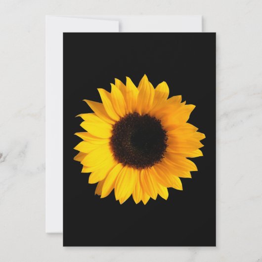 Elegant Sunflower Custom Vrijgezellenfeest Kaart (Achterkant)