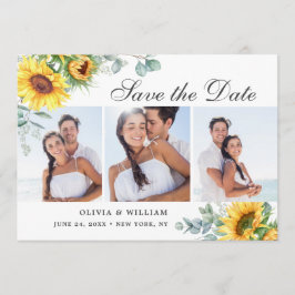 Elegant Sunflower Eucalyptus 3 PHOTO Weddenschap Save The Date