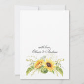 Elegant Sunflower Eucalyptus COUPLE SHOWER Kaart (Achterkant)