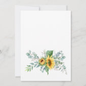 Elegant Sunflower Eucalyptus Engagement Party Kaart (Achterkant)