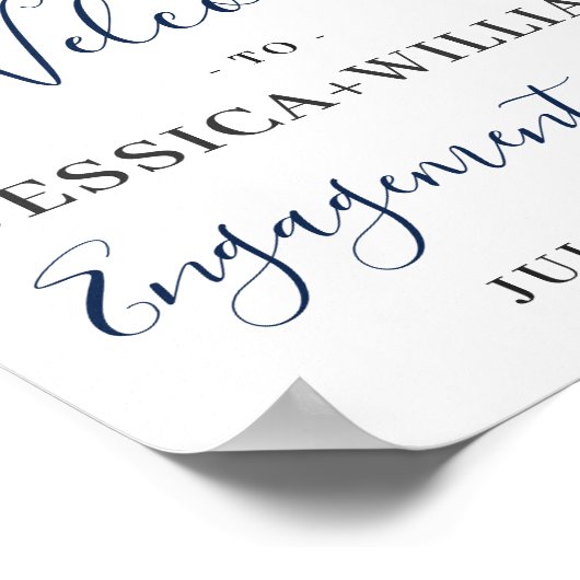 Elegant Sunflower Eucalyptus Engagement Party Poster (Hoek)