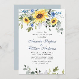 Elegant Sunflower Eucalyptus ENGAGTY Kaart