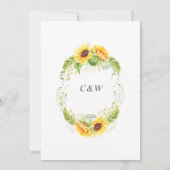 Elegant Sunflower Eucalyptus ENGAGTY Kaart (Achterkant)