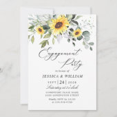 Elegant Sunflower Eucalyptus ENGAGTY Kaart (Voorkant)