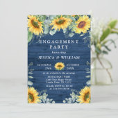 Elegant Sunflower Eucalyptus ENGAGTY Kaart (Staand voorkant)