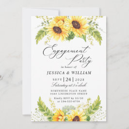 Elegant Sunflower Eucalyptus ENGAGTY Kaart