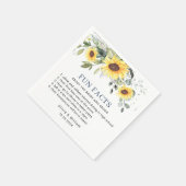 Elegant Sunflower Eucalyptus Facts Weddenschap Servet (Hoek)