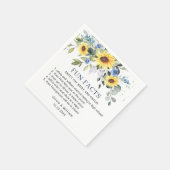 Elegant Sunflower Eucalyptus Facts Weddenschap Servet (Hoek)