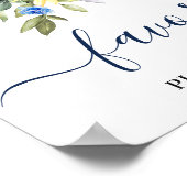 Elegant Sunflower Eucalyptus Favors Weddenschap Poster (Hoek)