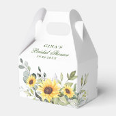 Elegant Sunflower Eucalyptus Floral Gift Bedankdoosjes (Achterkant)