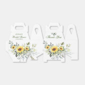 Elegant Sunflower Eucalyptus Floral Gift Bedankdoosjes (Uitgevouwen)