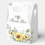 Elegant Sunflower Eucalyptus Floral Gift Bedankdoosjes (Geopend)