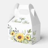 Elegant Sunflower Eucalyptus Floral Gift Bedankdoosjes (Voorkant Zijde)