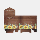 Elegant Sunflower Eucalyptus Floral Gift Wedding Bedankdoosjes (Uitgevouwen)