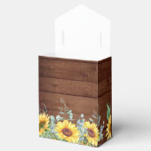 Elegant Sunflower Eucalyptus Floral Gift Wedding Bedankdoosjes (Geopend)