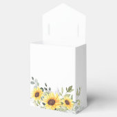 Elegant Sunflower Eucalyptus Floral Gift Wedding Bedankdoosjes (Geopend)