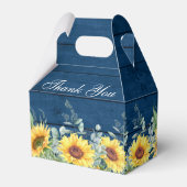 Elegant Sunflower Eucalyptus Floral Gift Wedding Bedankdoosjes (Achterkant)