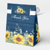 Elegant Sunflower Eucalyptus Florenz. Vrijgezellen Bedankdoosjes (Achterkant)
