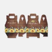 Elegant Sunflower Eucalyptus Florenz. Vrijgezellen Bedankdoosjes (Uitgevouwen)