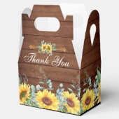 Elegant Sunflower Eucalyptus Florenz. Vrijgezellen Bedankdoosjes (Geopend)