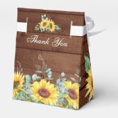 Elegant Sunflower Eucalyptus Florenz. Vrijgezellen Bedankdoosjes (Achterkant)