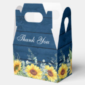 Elegant Sunflower Eucalyptus Florenz. Vrijgezellen Bedankdoosjes (Geopend)