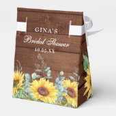 Elegant Sunflower Eucalyptus Florenz. Vrijgezellen Bedankdoosjes (Achterkant)