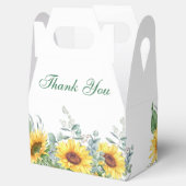 Elegant Sunflower Eucalyptus Florenz. Vrijgezellen Bedankdoosjes (Geopend)
