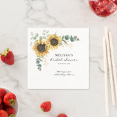 Elegant Sunflower Eucalyptus Florenz. Vrijgezellen Servet (Insitu)