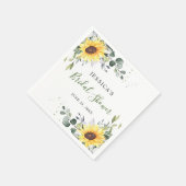 Elegant Sunflower Eucalyptus Florenz. Vrijgezellen Servet (Hoek)