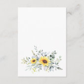 Elegant Sunflower Eucalyptus Foliage — Gegevens Informatiekaartje (Achterkant)