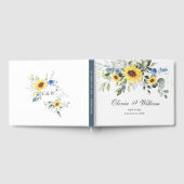 Elegant Sunflower Eucalyptus Foliage Weddenschap Gastenboek (Volledig)