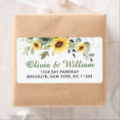 Elegant Sunflower Eucalyptus Greenery Adres Etiket (Insitu)